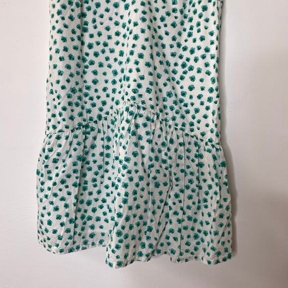 REBECCA TAYLOR Daisy Poplin Green Polka Dot Mini Dress Size Small - Picture 4 of 9